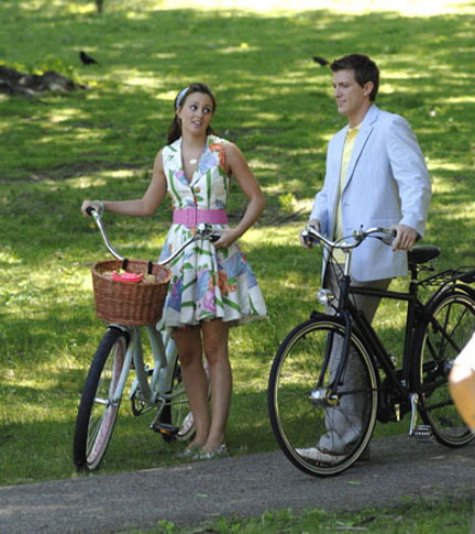 england students with thier bikes