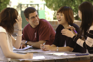 international students learning proper english