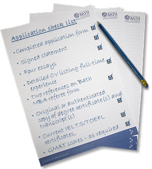 mba application checklist