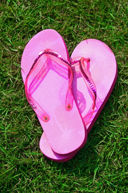 pink flip flops